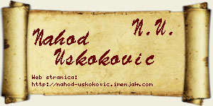 Nahod Uskoković vizit kartica